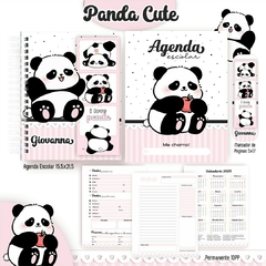 Agenda escolar 2025 Panda cute