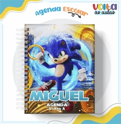 Agenda escolar 2024 tema Sonic