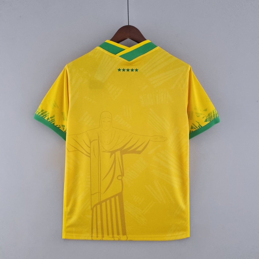 Camisa Seleção Brasil I 20/21 Torcedor Nike Masculina - Amarelo e
