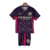 Kit Infantil Manchester City Goleiro Puma 23/24 - Roxo com detalhes em rosa e dourado