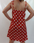 Vestido rosane - poá vermelho - comprar online