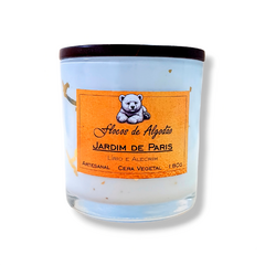 Vela Aromática - Lírio com Alecrim com Pavio de Madeira 180g - Flocos de Algodão