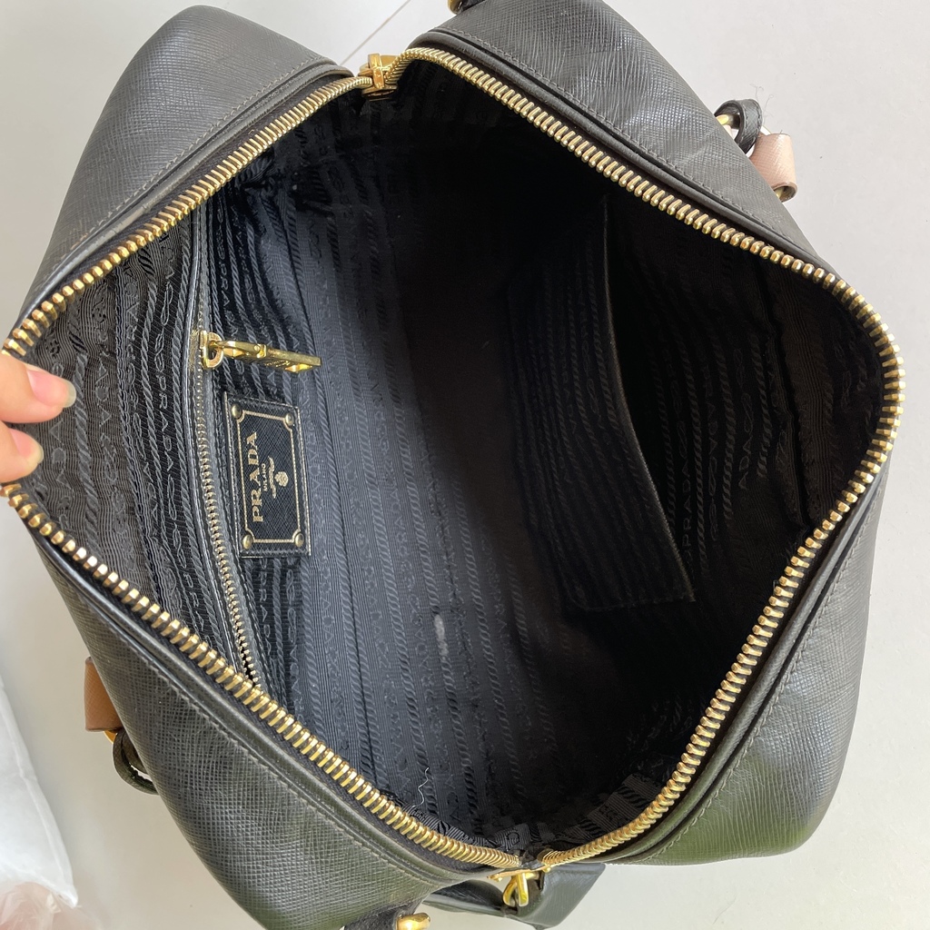 Bolsa Prada Boston Saffiano Bicolor