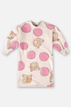 Vestido Manga Longa em Molecotton Urso UP Baby - comprar online