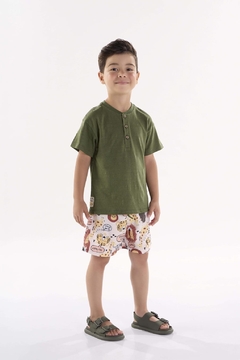 Conjunto Camiseta Malha e Short Microfibra UP Baby - comprar online