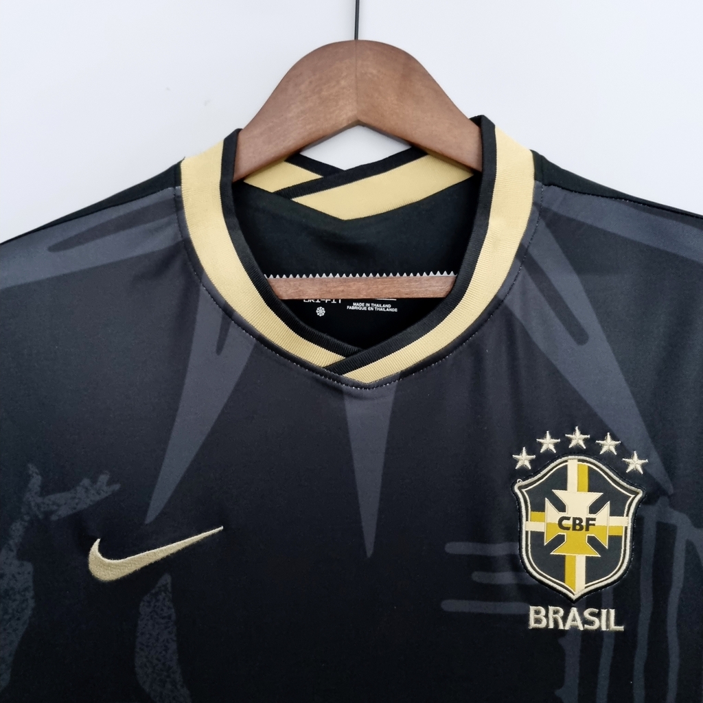 Camisa Seleção Brasil Ed. Espec. 22 Torcedor Nike MasC - Preto/Doura