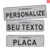 Placa de Carro Decorativa EM PVC Placa Cinza Antiga Personalizada 40x13cm