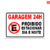 Placa Estacionar Garagem 24h Proibido Estacionar 30x20cm