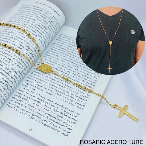 18k Gold Plated Rosary for Lady  Rosarios, Collares dorados, Rosario de oro
