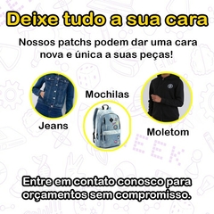 Patch aplique Enid Wandinha roxo e amarelo com termocolante (cópia) na internet