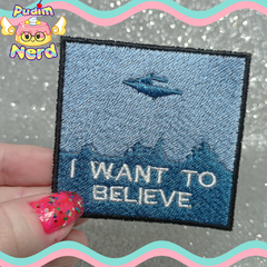 Patch aplique I Want Believe Aesthetic com termocolante