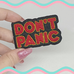 Patch aplique Don't Panic Guia dos mochileiros da Galáxia com termocolante