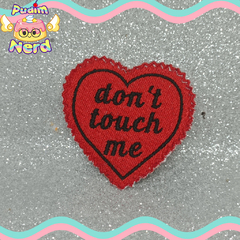 Patch aplique coração don't touch me com termocolante - comprar online