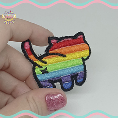 Patch Gatinho Pride Arco iris