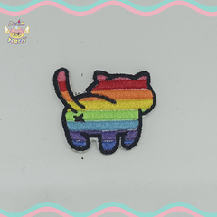 Patch Gatinho Pride Arco iris na internet