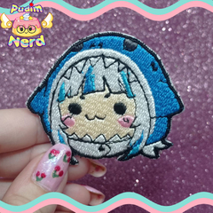 Patch aplique Gura Chibi com termocolante