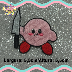 Patch aplique Kirby com faquinha na internet