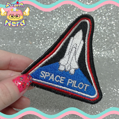 Patch Aplique Space Pilot foguete astronauta com termocolante