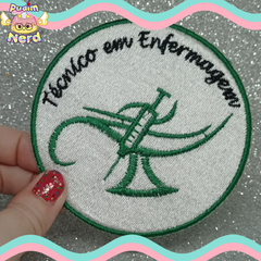 Patch Aplique bordado Técnico de Enfermagem com termocolante