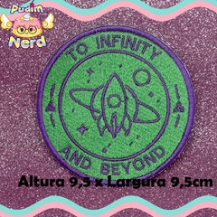 Patch apliqueTo Infinity and beyond com termocolante na internet