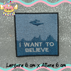 Patch aplique I Want Believe Aesthetic com termocolante na internet