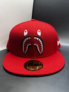 New Era 59Fifty Shark BAPE Red Cap