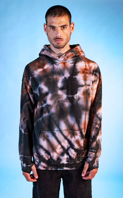 HOODIE SUNWAVES PROCESO 4 NEGRO/NARANJA