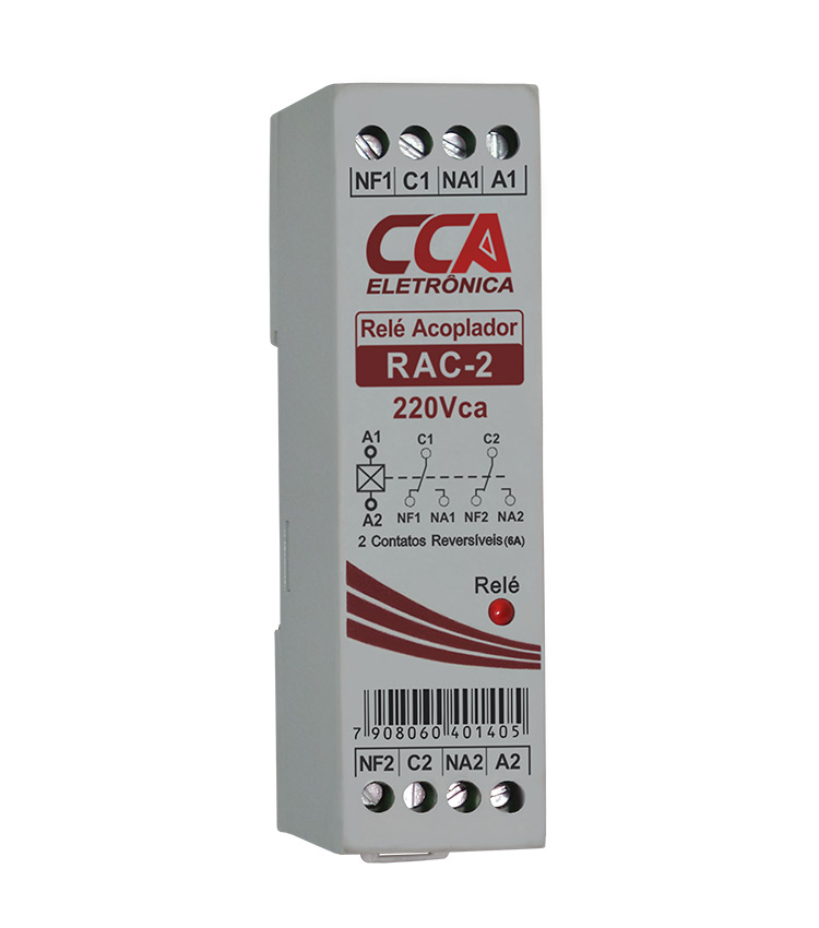 Rele Acoplador Rac2- 220v 220vca - 2 Contatos Reversíveis Sibratec