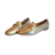 Sapato Feminino Mocassim de Couro Dourado 100064384 - comprar online