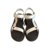 Sandália Feminina Casual By Cool Preto e Branco 102877596 - comprar online