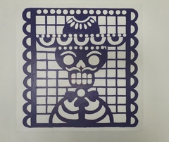 Cuadro decorativo CALAVERA PAPEL PICADO MEXICANA