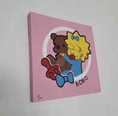 Cuadro Decorativo MAGGIE SIMPSON y su oso bobo 