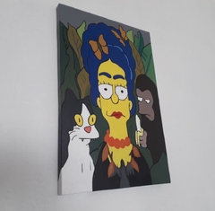 Cuadro Decorativo Marge Simpson FRIDA KAHLO obra de arte