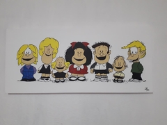 cuadro pintado a mano de mafalda obra de arte popart artepop