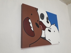 Cuadro decorativo pintado a mano de OSOS ESCANDALOSOS