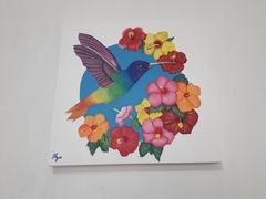 Cuadro decorativo COLIBRI CON FLORES en internet