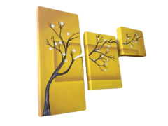 Cuadro Decorativo ARBOL OCRE TRIPTICO - comprar en línea