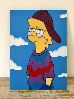 cuadro decorativo de lisa simpson obra de arte popart artepop simpsonart cultura pop