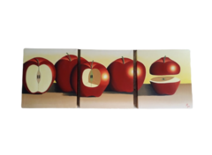 Cuadro Decorativo MANZANAS ROJAS TRIPTICO