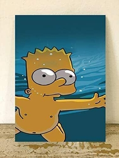 Cuadro decorativo de Bart Simpson portada del disco  NIRVANA nevermind