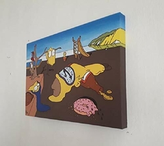 Cuadro Decorativo de los simpsons la persistencia de la memoria salvador dali 