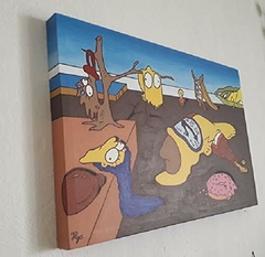 Cuadro Decorativo de los simpsons la persistencia de la memoria pintura famosa 