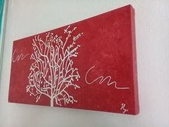 Cuadro Decorativo ARBOL BLANCO Y ROJO - comprar en línea