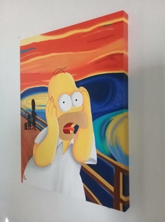 Cuadro Decorativo Homero Simpson EL GRITO pintura famosa