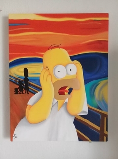 Cuadro Decorativo Homero Simpson EL GRITO edvard munch