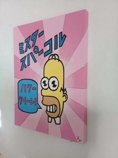 Cuadro Decorativo de Homero Simpson estilo anime japones