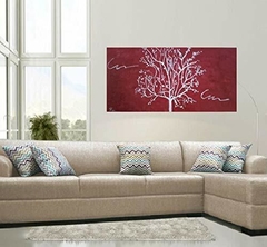 Cuadro Decorativo ARBOL BLANCO Y ROJO - Galería Oneris