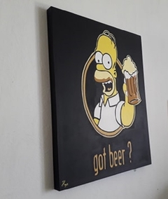 Cuadro Decorativo de Homero Simpson en la taberna