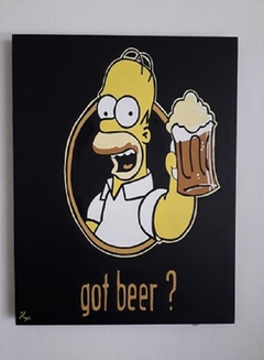 Cuadro Decorativo de Homero Simpson got beer tengo cerveza 