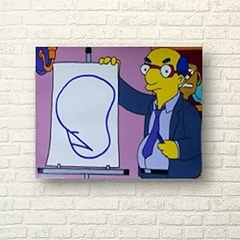 Cuadro Decorativo de los simpson LA DIGNIDAD de el papa de milhouse